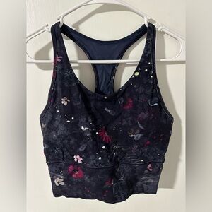 Floral Print Women's Workout Crop Top